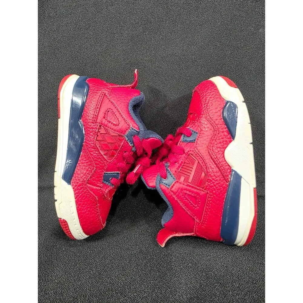 Nike Air Jordan 4 Retro SE FIBA Leather Red Navy Toddler Size 7C